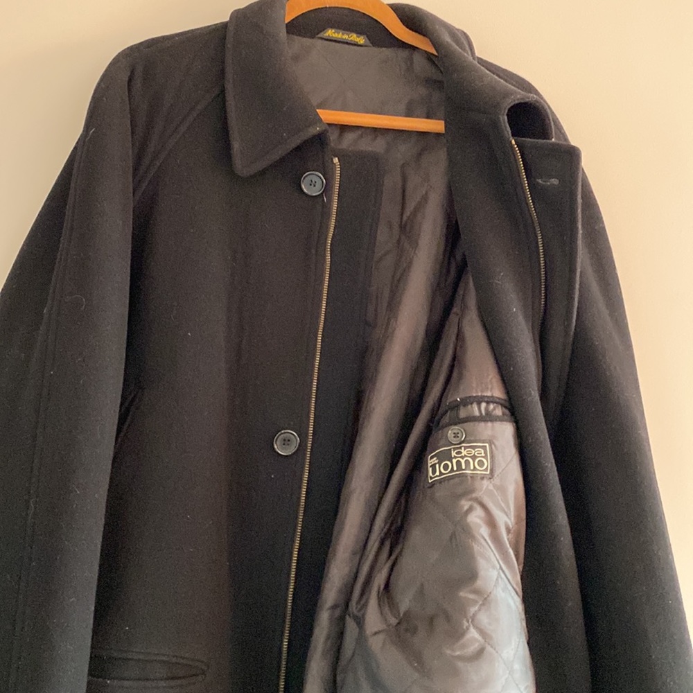 Men's Classic Black Pea Coat